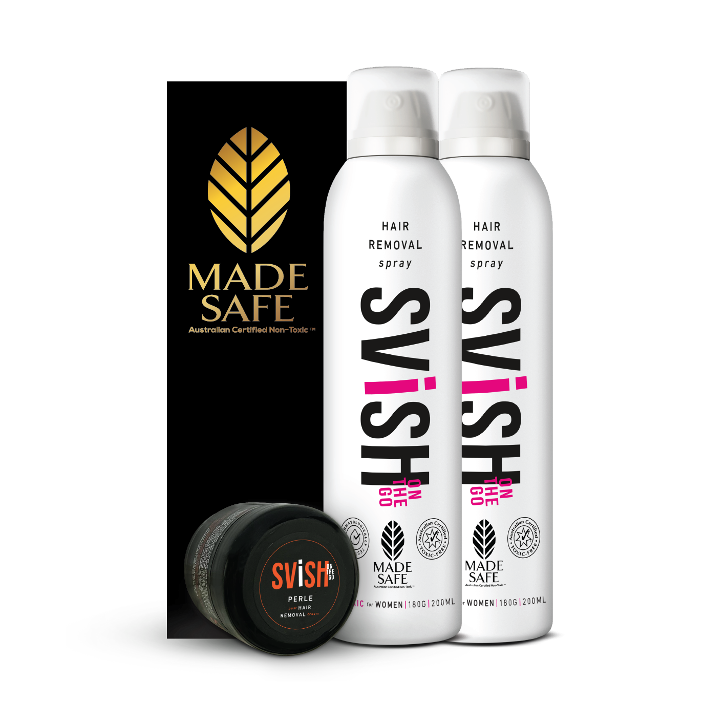 SVISH HAIR REMOVAL SPRAY FOR WOMEN (400 ML, PACK OF 2) | MADE SAFE CERTIFIED