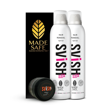 SVISH HAIR REMOVAL SPRAY FOR WOMEN (400 ML, PACK OF 2) | MADE SAFE CERTIFIED